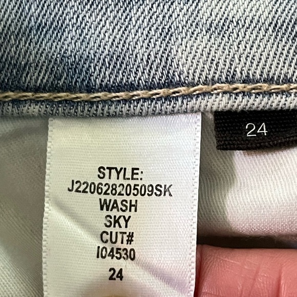 Veronica Beard Maera High Rise Skinny Jeans Size 24 Exposed Button Fly Sky Wash - Picture 11 of 15